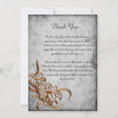 Gold auf antiker Parchisehe Dankeskarte (Vorderseite)