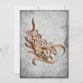 Gold auf antiker Parchisehe Dankeskarte (Rückseite)