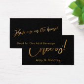 Gold auf Black Handwriting Script Drinckets (Schreibtisch)