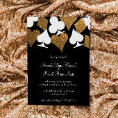 Gold auf Black Las Vegas Hochzeitseinladung Einladung