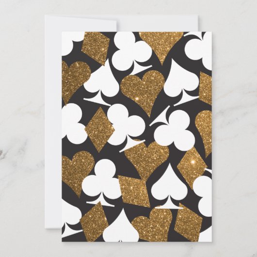 Gold auf Black Las Vegas Hochzeitseinladung Einladung (Rückseite)