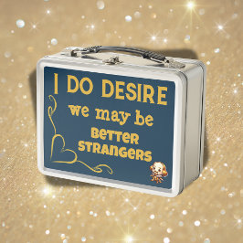 Gold auf Blau - Ich wünsche ... | Metall Brotdose