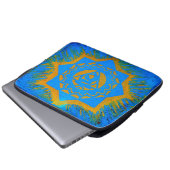 Gold auf blauem Tantrylon Laptopschutzhülle (Vorne Knopf)