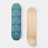Gold auf blauem Tantrylon Skateboard (Vorderseite)