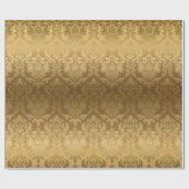 Gold auf blumenfähigem Gewand Geschenkpapier (Flach)