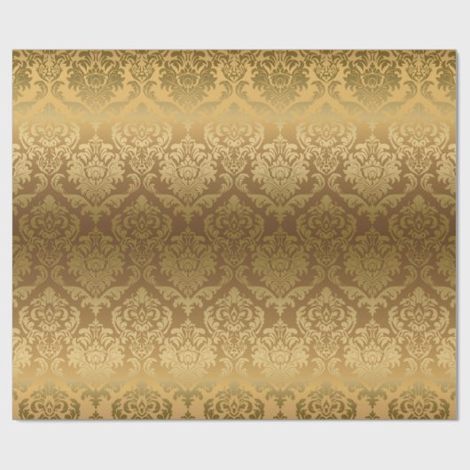 Gold auf blumenfähigem Gewand Geschenkpapier (Flach)
