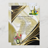Gold auf Champagner Silk Brunch Ankündigungen (Vorne/Hinten)