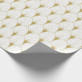 Gold auf dem White Art Deco Geometric Muster Geschenkpapier (Ecke)