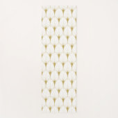 Gold auf dem White Art Deco Geometric Muster Yogamatte (Vorderseite)