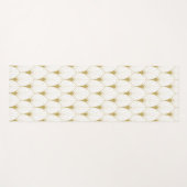 Gold auf dem White Art Deco Geometric Muster Yogamatte (Vorderseite (Horizontal))