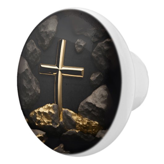 Gold auf der Keramik des Schwarzen Kreuzes Keramikknauf (Rechts)