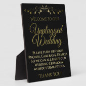 Gold auf der schwarzen Hochzeitsplatte Fotoplatte (Seite)