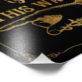 Gold Auf diese Weise Party Hochzeitszeichen verlas Fotodruck (Ecke)