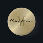 Gold auf Gold Ersteinzel und Name Personalisiert Button<br><div class="desc">Gold auf Gold Ersteinzel und Name Personalisiert</div>