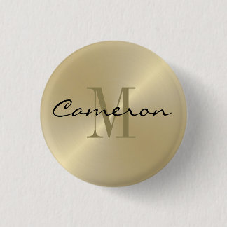 Gold auf Gold Ersteinzel und Name Personalisiert Button