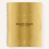 Gold auf Gold Paisley Hintergrund Notizblock (Vorderseite)