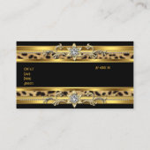 Gold auf Gold Schwarz Elegante Klasse Jewel 3 Visitenkarte (Rückseite)