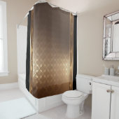 Gold auf Gold/Schwarz-Trim-Duschvorhang Duschvorhang (Beispiel)