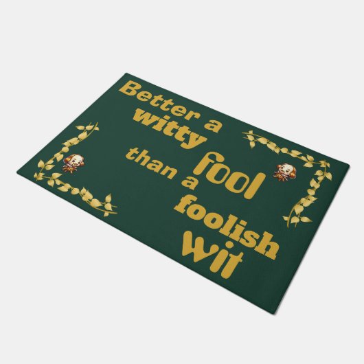 Gold auf Green - besser als ein... | Fußmatte (Schrägansicht)