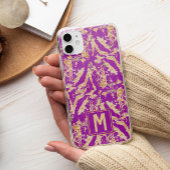 Gold auf lila, schicken Marmor Stilvolles Monogram Case-Mate iPhone Hülle