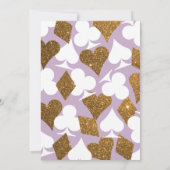 Gold auf Lilac Lila Las Vegas Hochzeitseinladung Einladung (Rückseite)