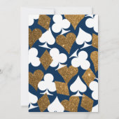 Gold auf Navy Blue Las Vegas Hochzeitseinladung Einladung (Rückseite)