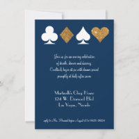 Gold auf Navy Blue Las Vegas Wedding Reception Car