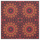 Gold auf rotem Mandala Stoff (Muster)