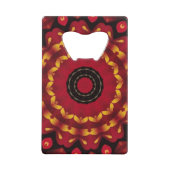 Gold auf roter Mandala Geldbeutel Flaschenöffner (Vorderseite)