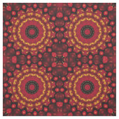 Gold auf roter Mandala Stoff (Muster)