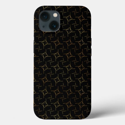Gold auf schwarz | Modernes Design Case-Mate iPhone Hülle (Rückseite)