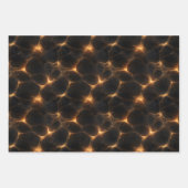 Gold auf schwarzem Abstract Geschenkpapier Set (Vorderseite 2)