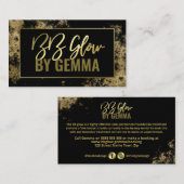 Gold auf schwarzer BB Glow Behandlung Visitenkarte (Vorne/Hinten)