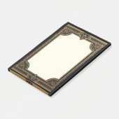 Gold auf schwarzer klassischer Art Deco Post-it Klebezettel (angewinkelt)