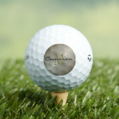 Gold auf Silber personalisiertes Geschenk mit Anfa Golfball (Insitu T-Shirt)