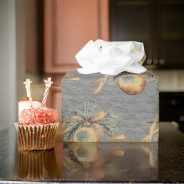 Gold auf Steel Graue Weihnachtsbaum Bulbs Ornament Geschenkpapier