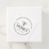 Gold auf Weiß oder Kraft Honig und Nährstoffe Fakt Geschenkanhänger (Beispiel)