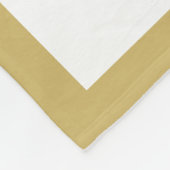 Gold auf weißem, verziertem Mandelmuster Fleecedecke (Ecke)