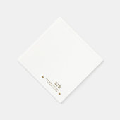 Gold auf weißer minimalistischer Papiertücher Serviette (Ecke)