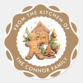 Gold aus der Küche von Lebkuchenkochen Runder Aufkleber (Vorderseite)