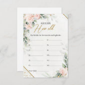 Gold aus Weiß und Grün Wie alt war er noch Begleitkarte (Vorne/Hinten)