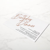 Gold aus Weiß und Rose | Einfaches elegantes Abend Folieneinladung (Gedreht)