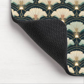 Gold ausgeprägter, japanisch inspirierter Lüfter Mousepad (Ecke)