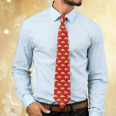 Gold Auspicious Clouds Yunwen Red Lunar New Year  Krawatte