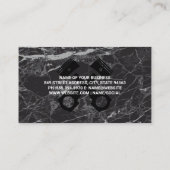 Gold Auto Car Logo | Black Marble Luxury Visitenkarte (Rückseite)