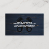 Gold Auto Car Logo | Gold Dark Blue Background Visitenkarte (Rückseite)