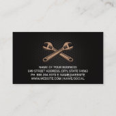 Gold-Auto-Logo | Kohlenstofffaser | Wrenches Visitenkarte (Rückseite)