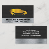 Gold Auto Reparaturwagen Logo Visitenkarte (Vorne/Hinten)