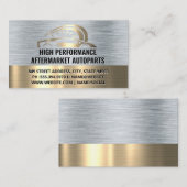 Gold Auto Sports Car Logo Visitenkarte (Vorne/Hinten)