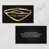 Gold-Auto-Wrench-Logo | Kohlenstofffaser Visitenkarte (Vorne/Hinten)